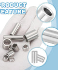 Stainless Steel Spacer Kit Four Pieces 8mm ID 12mm OD 20mm Height 304 Grade Bushing Standoff Unthreaded Round Spacers on glove