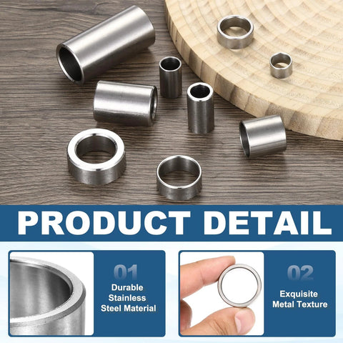 Four Pcs M20 304 Stainless Steel Spacers ID 20mm OD 25mm Unthreaded Round Standoff Bushings 20mm Length Silver