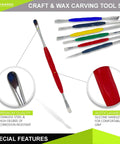 Stainless Steel Spatula Wax And Clay Sculpting Tool Carver Set Pro Grade Double Ended With Two Tips Five Inch Length Molded Grip