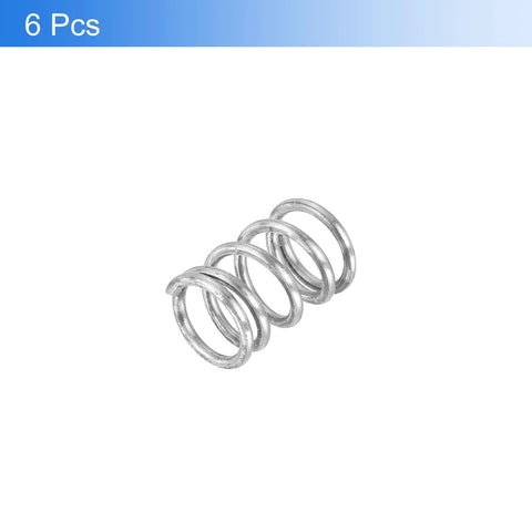 Six Pack Beefy Stainless Steel Compression Springs, 1.6mm Wire Diameter, 13mm Outer Diameter, 20mm Length, 304 Stainless Steel