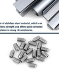 20 pack M6 x 10mm stainless steel spring ball plunger screws with hex drive, shown with corrosion resistant stainless steel material