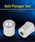 10 pcs stainless steel push fit spring ball plungers 7 x 6 mm, smooth action positioning plungers displayed on blue background