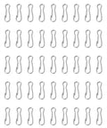 Pack of 50 Thirteen Millimeter 304 Stainless Steel Spring Clip Hooks Rust Proof Lanyard Snap Clips for ID Badges and Keychains