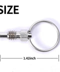 2 Pack Stainless Steel Spring Plunger with Pull Ring, 1/4-20 Thread Non-Locking Stubby, 1.42 inch length