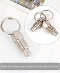 Stainless steel spring plungers with pull ring set 3 pack, 1/2-13 thread, 0.312 in pin, 0.56 in thread length, corrosion resistant.