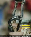 Testing 2.4 Inch 304 Stainless Steel Spring Snap Hook Heavy Duty 264 Pound Load Capacity Quick Release Clip.
