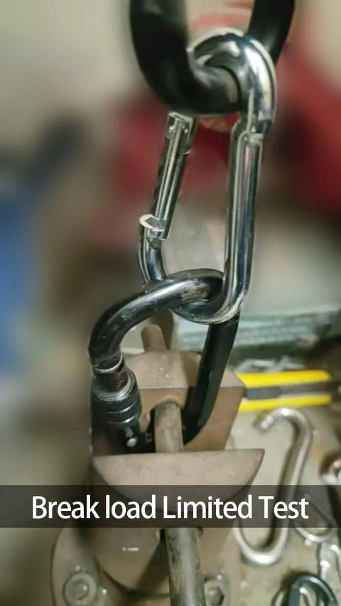 Testing 2.4 Inch 304 Stainless Steel Spring Snap Hook Heavy Duty 264 Pound Load Capacity Quick Release Clip.