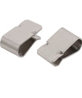 20pcs Stainless Steel Spring U Clip Silver Tone 21.4mm x 12mm, side view showing two metal clips for panel mounting.