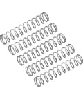Five metal springs on white background for 5-Pack Utility Cart 5 mm Platform Size Stainless Steel Frame Built for Moving Boxes and Heavy Cargo.