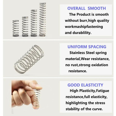 Stainless Steel Springs Set With 420 Pieces In 24 Different Sizes For Shop And Home Repairs, Compression Springs Assortment Kit, Rust Proof 304 Wire For Corrosion Resistance