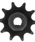 Top view of one sprocket from Three Piece Stainless Steel Sprockets Set With 8mm Pitch And 6mm D Hole Drive Gears Ten Teeth Each