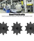 Three Piece Stainless Steel Sprockets Set With 8mm Pitch And 6mm D Hole Drive Gears Ten Teeth Each For Machinery Equipment