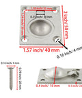 2 Pack 304 Stainless Steel Square Boat Hatch Latch Handles With Flush Mount Lifting Ring Pulls For Cabinets And Drawers specifications