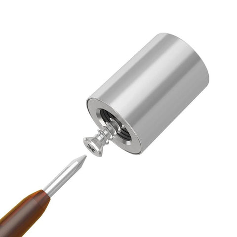Close-up of Stainless Steel Standoff Screws Set For Acrylic Signs, 20 Pack, Diameter 0.5 Inch, Length 0.75 Inch, Brushed Nickel Finish by LuckIn