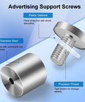 24 Pcs 1 Inch By 1 Inch Standoff Screws For Acrylic And Glass Sign Mounting In 304 Stainless Steel With Brushed Nickel Coating, side view.