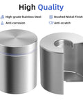 Stainless Steel Standoff Screws 1 Inch Diameter 1 Inch Barrel Length 20 Pack With 80 Mounting Accessories For Acrylic Plexiglass Glass Wood Metal Aluminum Panels And Frames Picture Mounting Hardware Silver, featuring brushed nickel finish.