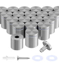 Stainless Steel Standoff Screws 1 Inch Diameter 1 Inch Barrel Length 20 Pack With 80 Mounting Accessories for acrylic panels
