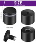 8 Piece Stainless Steel Standoff Screws Set for Sign Mounting Wall Hardware 1x1 Inch detailed view with size dimensions
