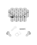 Pro Grade Stainless Steel Standoff Screws For Acrylic Half Inch By Three Quarter Inch Wall Sign Mounting Hardware 20 Pack With Double Spacers Plastic Expansion Tubes And Nail Hardware For Sturdy Easy Install.