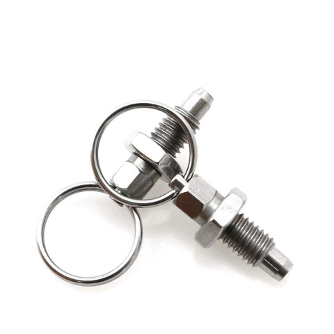 2 Pack Non Lock Out Stubby Knob Plungers Hand Retractable Spring Plungers With Pull Ring Stainless Steel M6 Thread
