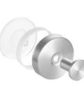 Heavy Duty No Drill Suction Cup Hooks For Shower And Bathroom, 304 Stainless Steel Waterproof Wall Mounts, close-up view of hook design