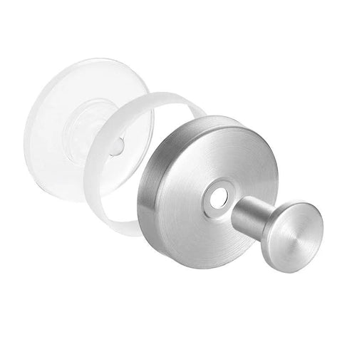 Heavy Duty No Drill Suction Cup Hooks For Shower And Bathroom, 304 Stainless Steel Waterproof Wall Mounts, close-up view of hook design