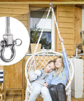 Heavy Duty Swing Hangers Stainless Steel 2 Pack 1800 Lb Capacity Indoor Outdoor mounting a hanging chair on a patio