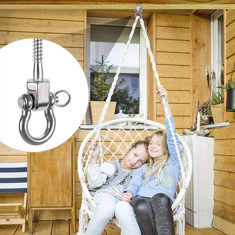Heavy Duty Swing Hangers Stainless Steel 2 Pack 1800 Lb Capacity Indoor Outdoor mounting a hanging chair on a patio