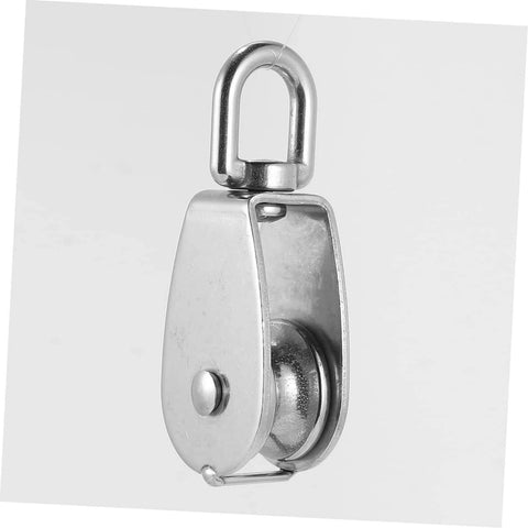 Stainless Steel Pulley Single Block for Fishing Net and Boat Lifting Heavy Duty Swivel Hook for Smooth and Easy Rope Handling Stainless Steel Construction.