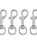 Stainless Steel Swivel Eye Bolt Flagpole Snap Hook 4 Pack For Rope And Outdoor Use, showing four rust-resistant hooks