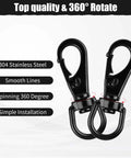 Stainless Steel Swivel Eye Snap Hook 2.7 Inch Heavy Duty Clips 5 Pack for Flagpole Rope Bird Feeders Pet Chains Dog Tie Out Cable and Keychains Anti Tangle 360 Degree Rotation
