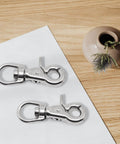 Two Pack Heavy Duty 316 Stainless Steel Trigger Snap Swivel Hooks Two And A Half Inch Polished Clip For Marine Flag And Dog Leash Use