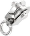2 Pack V Type Swivel Pulley With 304 Stainless Steel Double Ball Bearing Quiet Detachable 360 Degree Rotation Heavy Duty Wheel