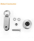 Pulley Wheel U Swivel Roller Stainless Steel Cable Pulley Block 360 Degree Rotating Rope Wheel components with carabiner