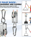✝️ U Type Swivel Pulley Block, 304 Stainless Steel Pulleys for Wire Rope Cable Lifting, DIY Gym Equipment Part, Clothesline, Hoist