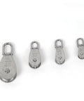 Stainless Steel Pulley M25 Single Wheel Swivel Lifting Rope Pulley Set Lifting Wheel Tools M25 in varying sizes.