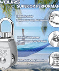 Pulley 304 Stainless Steel Single Pulley Block M25 Small Heavy Duty Swivel Bearing Pulley System for Rigging, Lifting, Cargo Transportation, Gym Equipment (M25 2PCS)