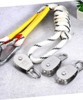 304 Stainless Steel Single Block Pulley 3 Pack Heavy Duty Swivel Pulley for Lifting Rope Pulling and DIY Projects with rope