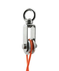 U Type Swivel Pulley 304 Stainless Steel Duplex Bearing Detachable 360 Degree Rotation Heavy Duty Traction Wheel with orange rope for rigging systems