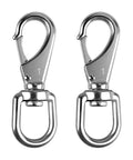 304 Stainless Steel Swivel Snap Hooks 3.5 Inch 2 Pack displayed side by side on white background
