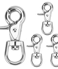 4 Pack 2.67 Inch Trigger Snap Hooks With 360 Degree Swivel Lobster Clasps Stainless Steel 316 Heavy Duty Clips, front view.