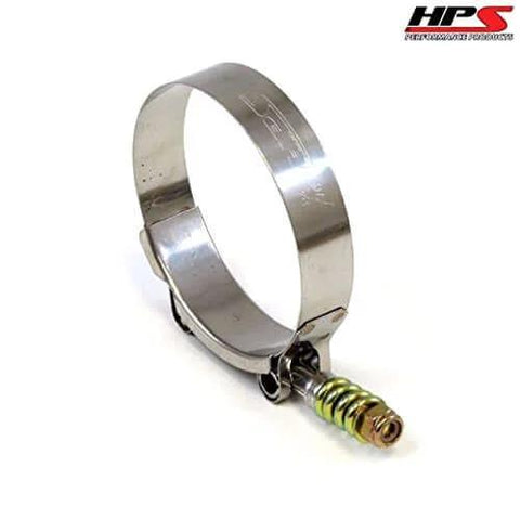 Six Spring Loaded Stainless Steel T Bolt Clamps SAE 108 For 4 Inch ID Hoses Effective Diameter 4.25 To 4.50 Inches