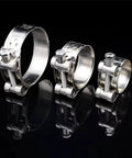 Stainless Steel T Bolt Tube Clamps Heavy Duty Hose Clip For Water Line Connections Premium Corrosion Resistant Clamp For Home And Industrial Plumbing Applications 36 To 39mm Size With Adjustable Clamp Range 17 To 51mm White Finish