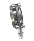 Close-up of 2 Pack 2 Inch Stainless Steel T Bolt Hose Clamps With 56 To 64 Mm Range For 2 Inch Hose ID Heavy Duty Leak Proof Clamp Set.