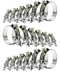 18 Pcs T Bolt Hose Clamp Kit Stainless Steel 304 Heavy Duty Clamps For Radiator Turbo Intercooler Hoses Includes Six Sizes