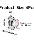 4Pcs T Bolt Hose Clamps 304 Stainless Steel Adjustable Heavy Duty Pipe Strap Clamps Corrosion Resistant Secure Seal Size Diagram