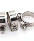 Stainless Steel T Bolt Tube Clamps Heavy Duty Hose Clip For Water Line Connections Premium Corrosion Resistant Clamp For Home And Industrial Plumbing Applications 36 To 39mm Size With Adjustable Clamp Range 17 To 51mm White Finish