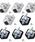 8-pack Stainless Steel Toolbox Lock With Gasket T Handle And Keys Durable 304 Stainless Steel Highly Polished RV Car Trailer Door Latch