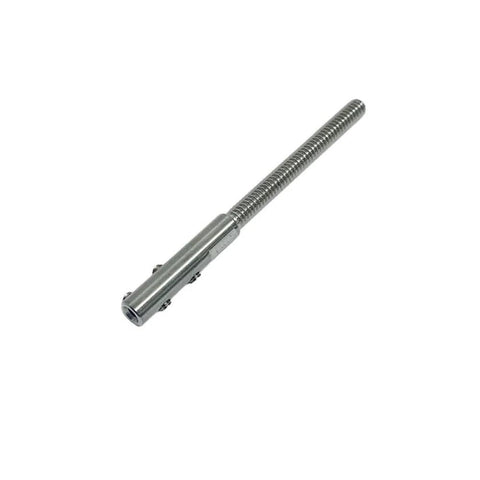 Stainless Steel T316 Marine 1/4-20 Set Screw Threaded Stud for 1/8 Inch Cable, side view of corrosion-resistant marine hardware stud.