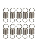 Stainless Steel Dual Hook Tension Spring Set 0.02 Inch Wire Diameter, 0.2 Inch Outer Diameter, 0.59 Inch Free Length, Rust Resistant Heavy Duty Spring For Machinery Construction And Industrial Use, 10 Pack